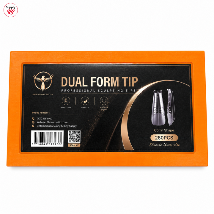Phoenix Dual Forms tips - Coffin Shape - 14 sizes 280pcs/box - 