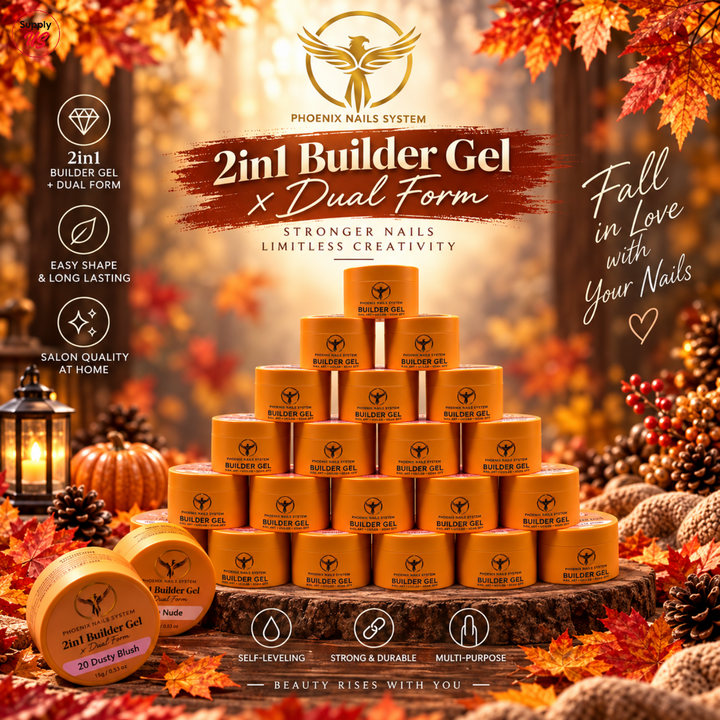 Phoenix 2-in-1 Dual Form Builder Gel – 24-Color Collection