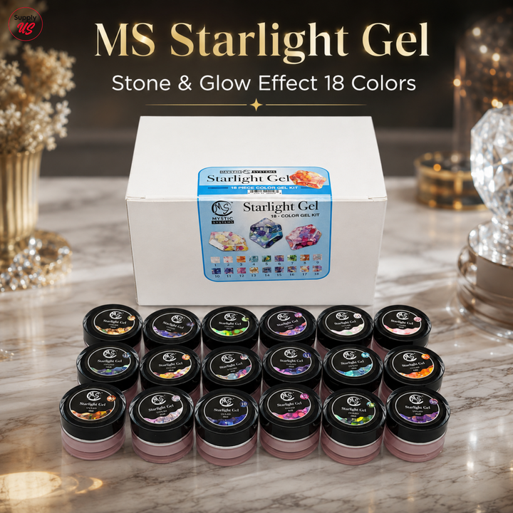 MS Starlight Gel Stone &amp; Glow Effect 18 Colors