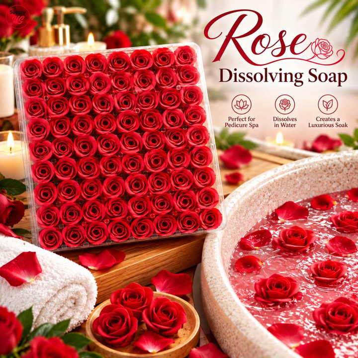 POSH Rose Dissolving Spa Soap 81pcs - Red - BUY 2 GET 1 FREE