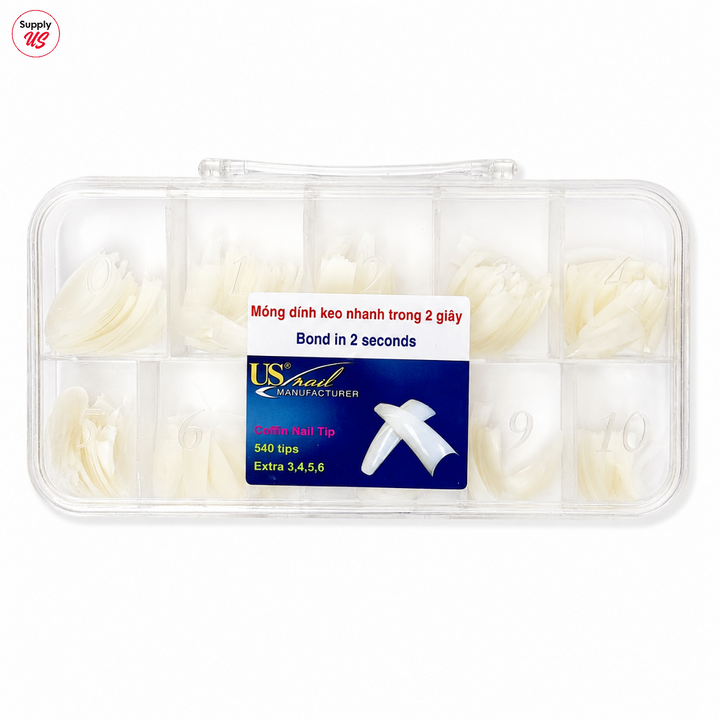 USN - Coffin Natural Nail Tips Refill