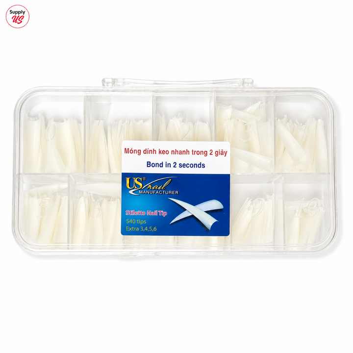 USN - Stiletto Natural Nail Tips Refill