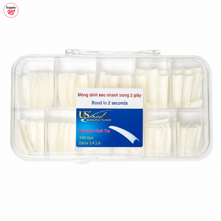 USN - Straight Natural Nail Tip 540 /Box