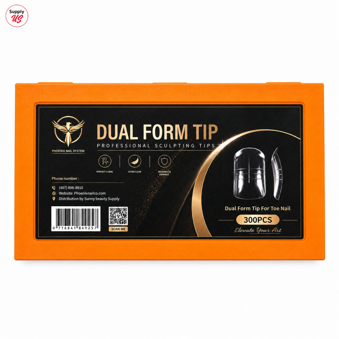 Phoenix Dual Forms tips - for Toe nails - 15 Sizes 300pcs/box - 