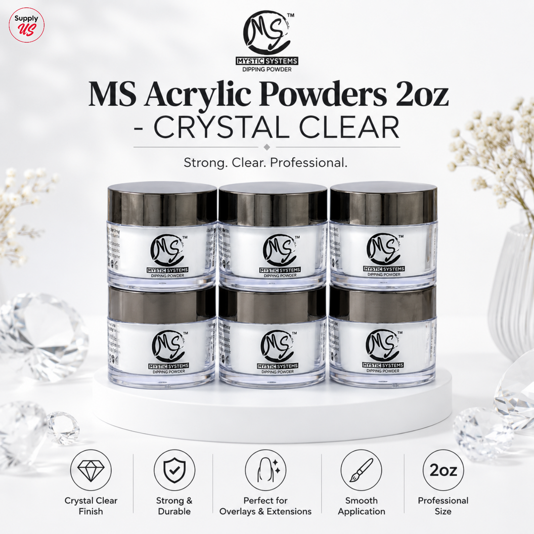 MS Acrylic Powders 2oz - CRYSTAL CLEAR