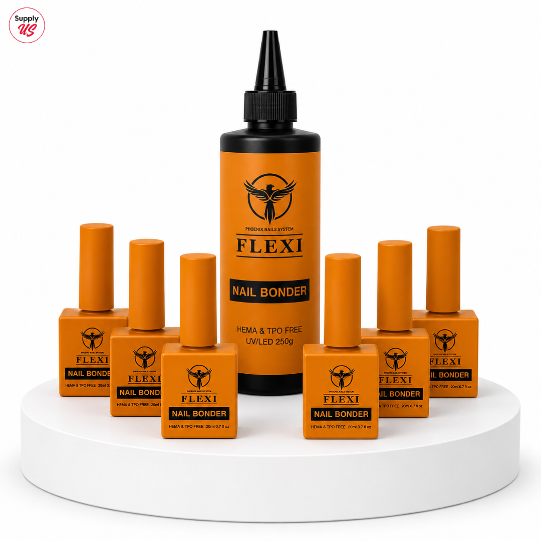 Phoenix - Flexi Nail Bonder (Sticky Bond) HEMA TPO FREE - Kit 8oz Free 6 (0.7 oz)