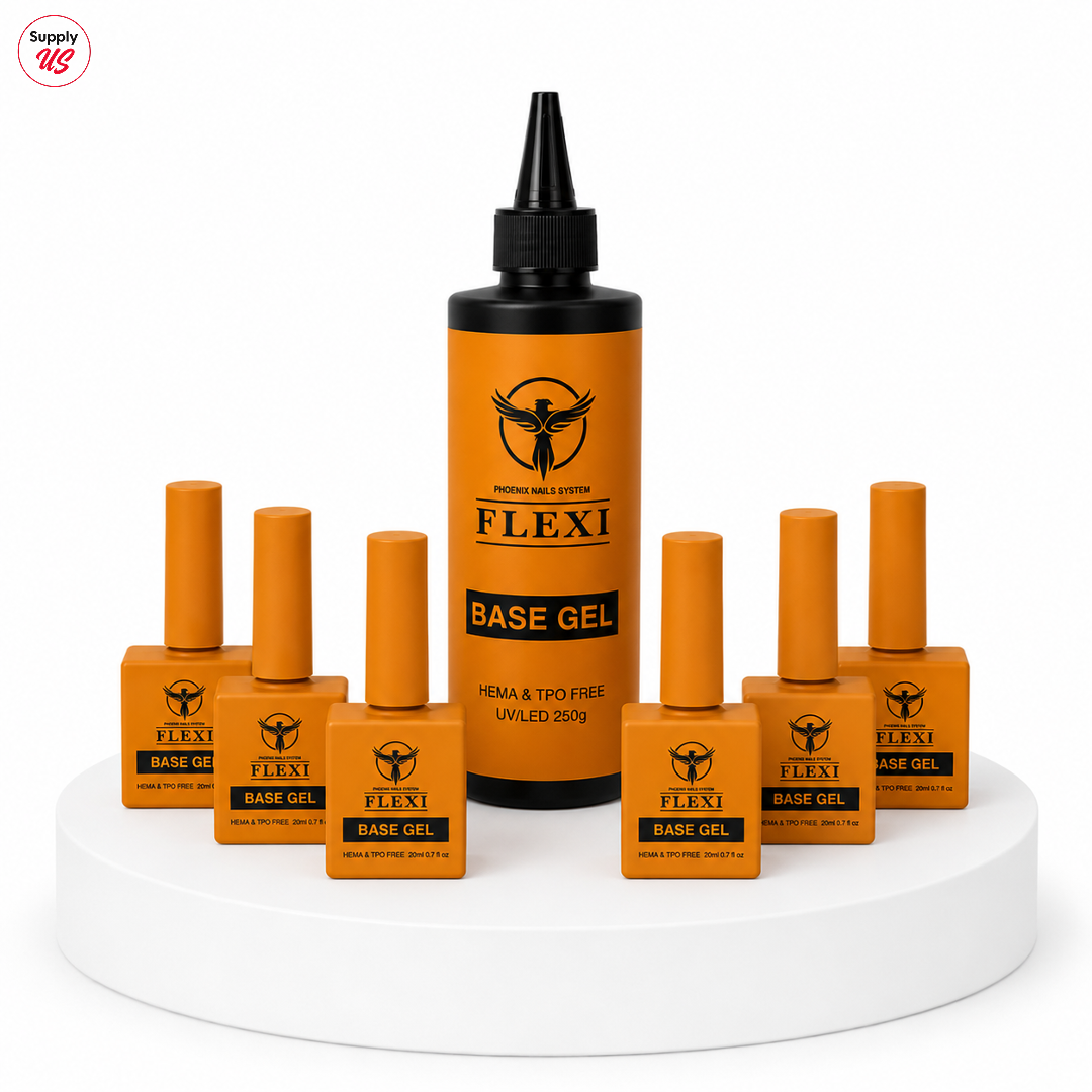 Phoenix - Flexi Gel Top Base HEMA TPO FREE (Super Base) - Kit 8oz Free 6 (0.7oz)