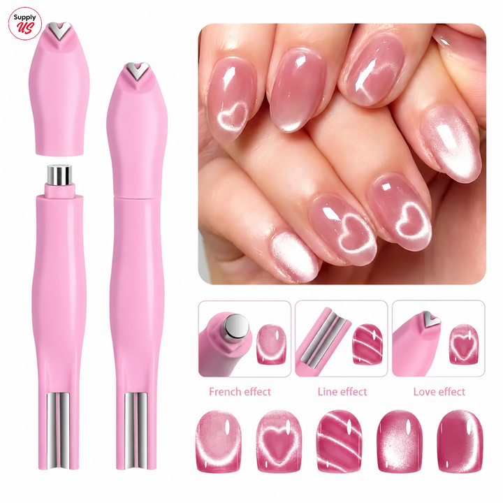 3D Love Heart Cat Eye Effect Magnet 3in1