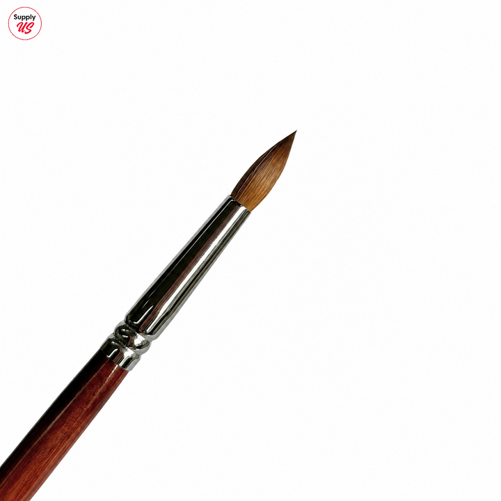 MS Kolinsky Germany Acetone Proof Red Wood Acrylic Brush No.8