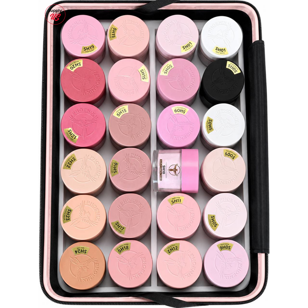 Phoenix SHEER Dip &amp; Acrylic Powder Collection 24 Colors - Free 1 Color Book + Vali - FREE Acrylic Brush PHOENIX  - LIMITED TIME ONLY