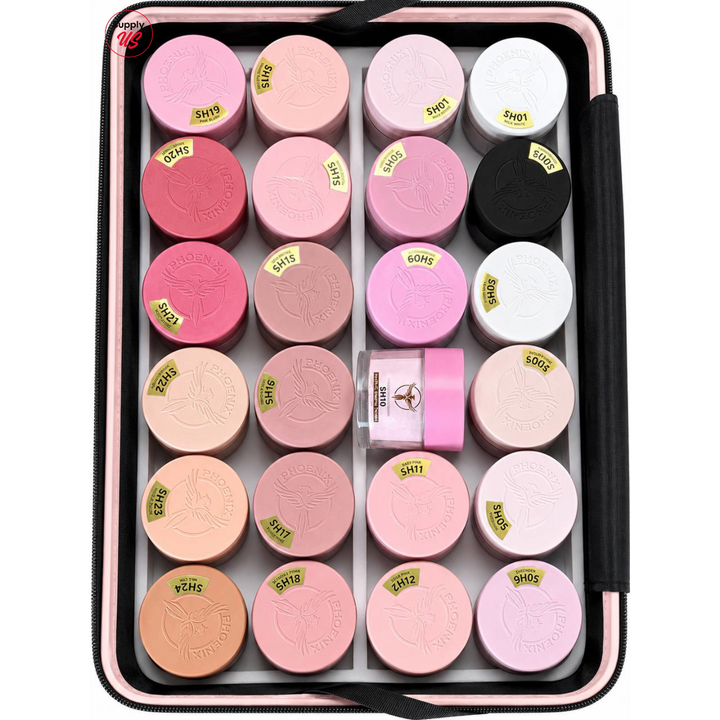 Phoenix SHEER Dip &amp; Acrylic Powder Collection 24 Colors - Free 1 Color Book + Vali - FREE Acrylic Brush PHOENIX  - LIMITED TIME ONLY