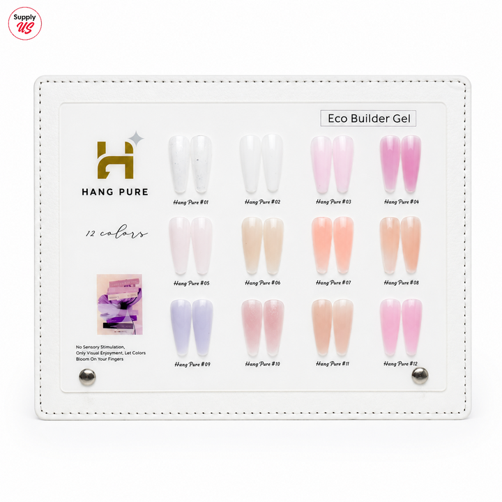 HANG Pure Builder Gel Set 12 Colors - Free 1 Brush + Builder Gel Base + Builder Gel Clear