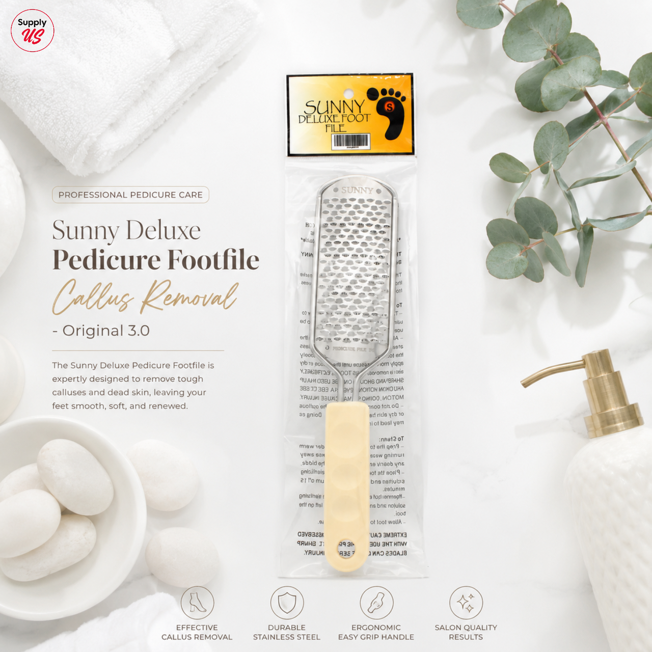 Sunny Deluxe Pedicure Footfile Callus Removal - Original 3.0