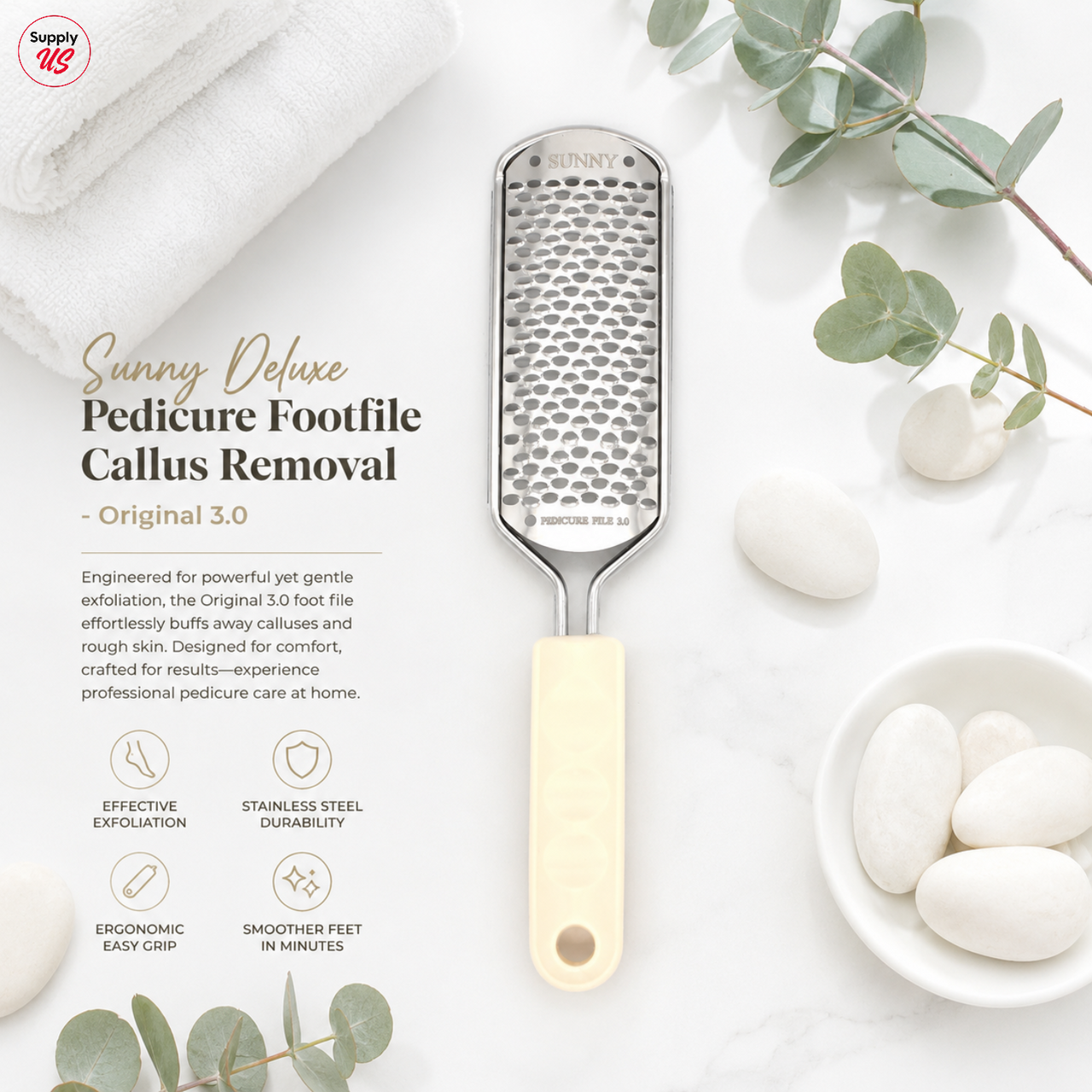 Sunny Deluxe Pedicure Footfile Callus Removal - Original 3.0
