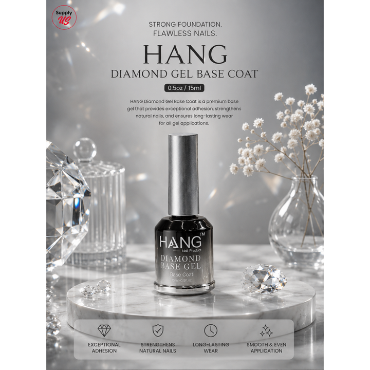 HANG Diamond Gel Base Coat 0.5oz - Buy 5 Free 1
