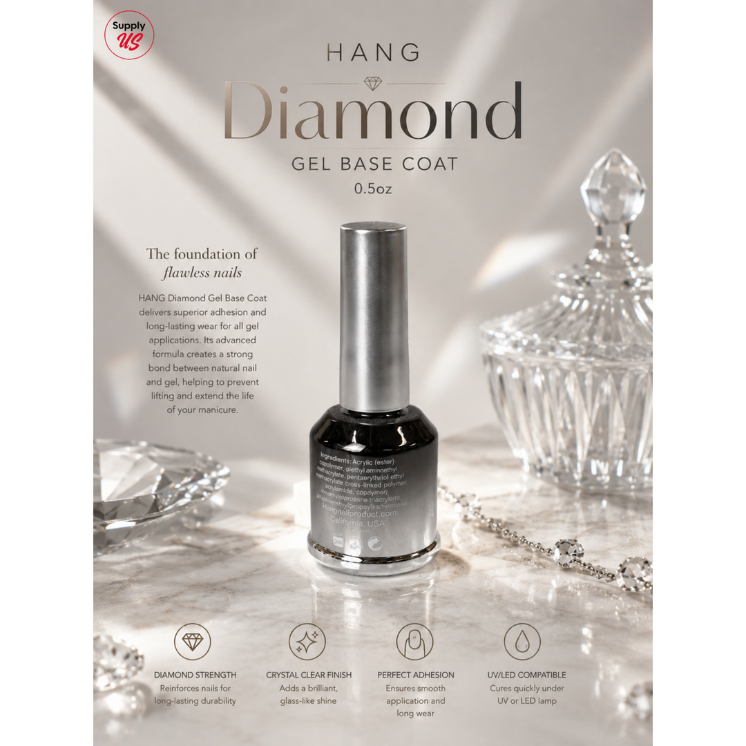 HANG Diamond Gel Base Coat 0.5oz - Buy 5 Free 1