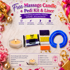 Phoenix Pedi Pain Relief With Epsom Salt 12 Step - 5pcs (Random Mix Scents) - NEW VERSION - Free Massage Candle + Pedi Kit & Liner