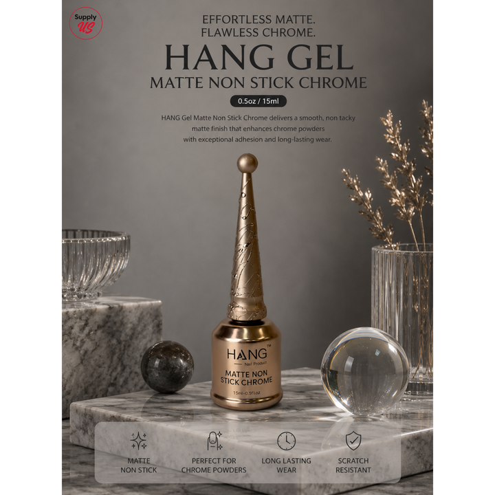 HANG Gel Matte Non Stick Chrome 0.5oz