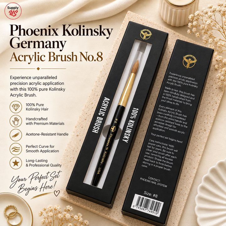 Phoenix Kolinsky Germany Acrylic Brush No.8
