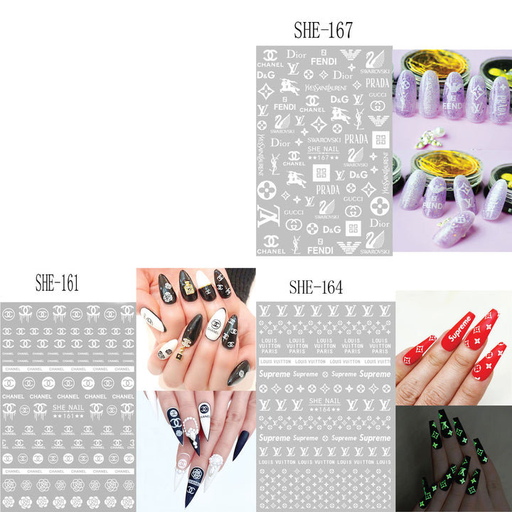 Nail Sticker Brand Name Glow Color