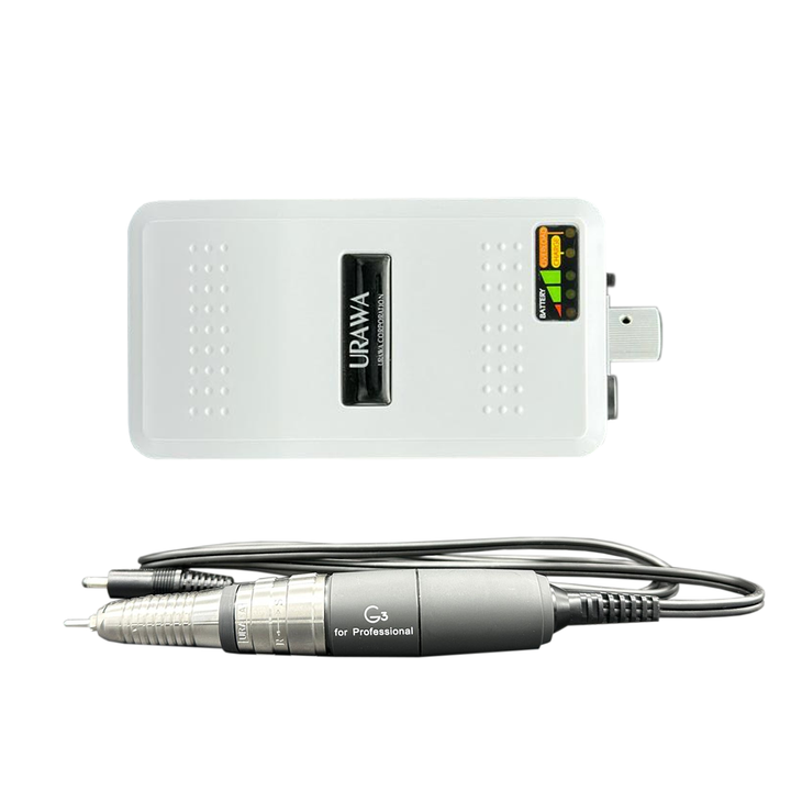 URAWA - PROFESSIONAL PORTABLE NAIL DRILL G3 SERIES - WHITE + Free 1 Motor Cord