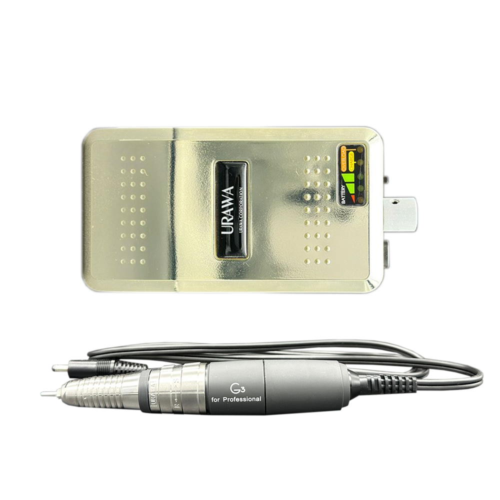 URAWA - PROFESSIONAL PORTABLE NAIL DRILL G3 SERIES - GOLD + Free 1 Motor Cord