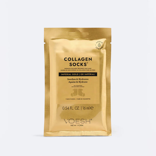 VOESH COLLAGEN MASK SOCKS - IMPERIAL 24K GOLD Box of 60 pair (Buy 5 Free 1) Hover Image