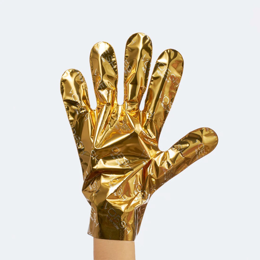 VOESH Collagen Mask Gloves - Imperial 24K Gold Box of 60 pair (Buy 5 Free 1)