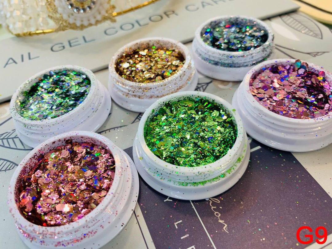 Glitter Nail Art (set of 6)