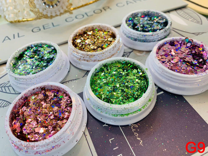 Glitter Nail Art (set of 6)
