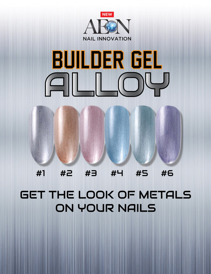Aeon Builder Gel Alloy Collection ( Set of 6 Colors )  + Free 3 Design Brushes