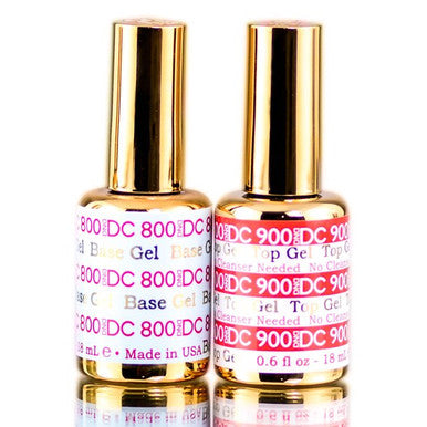 DND DC No Cleanse Top Gel (900) & Base Gel (800) Set 0.5oz - Buy 5 Free 1