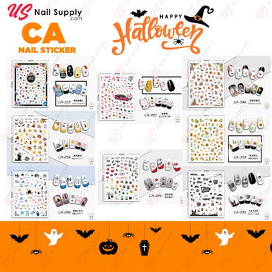 Halloween Nails Stickers ( Set of 8 )
