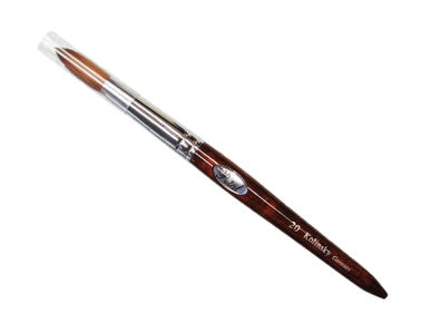 Petal Kolinsky Acrylic Nail Brush Red Wood 
