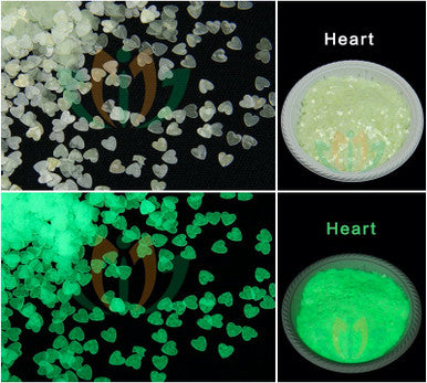 Glow In The Dark Glitter 2G - Heart