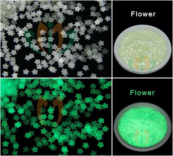Glow In The Dark Glitter 2G - Flower