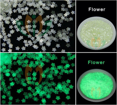 Glow In The Dark Glitter 2G - Flower