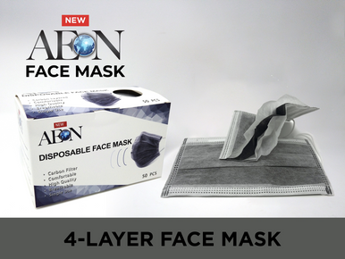 Aeon Disposable Face Mask 4 Layers - Grey ( Box of 50 pcs )