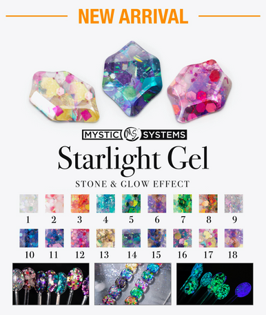 MS Starlight Gel Stone & Glow Effect 18 Colors