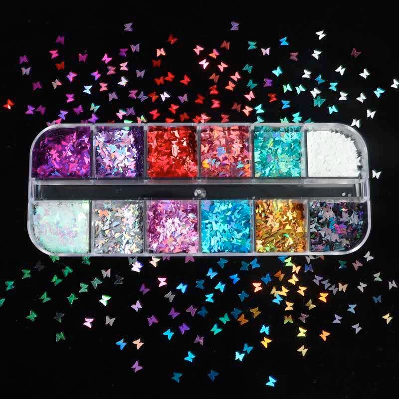 Nail Sequin - Butterfly (12/set) 