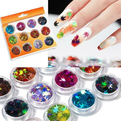 Nail Sequin - Autumn Leaves (12/set) 