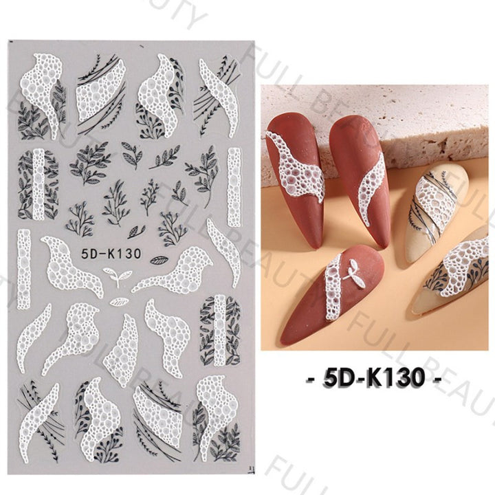 5D Embossed Nail Stickers - 5D-130 to 5D-140