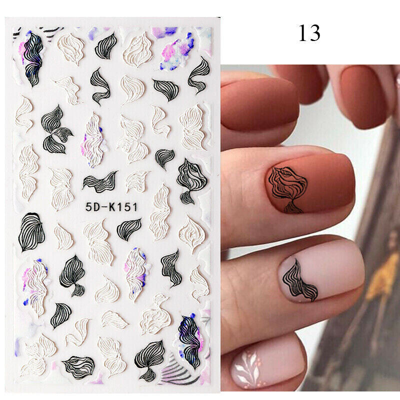 5D Embossed Nail Stickers - 5D-151 to 5D-160