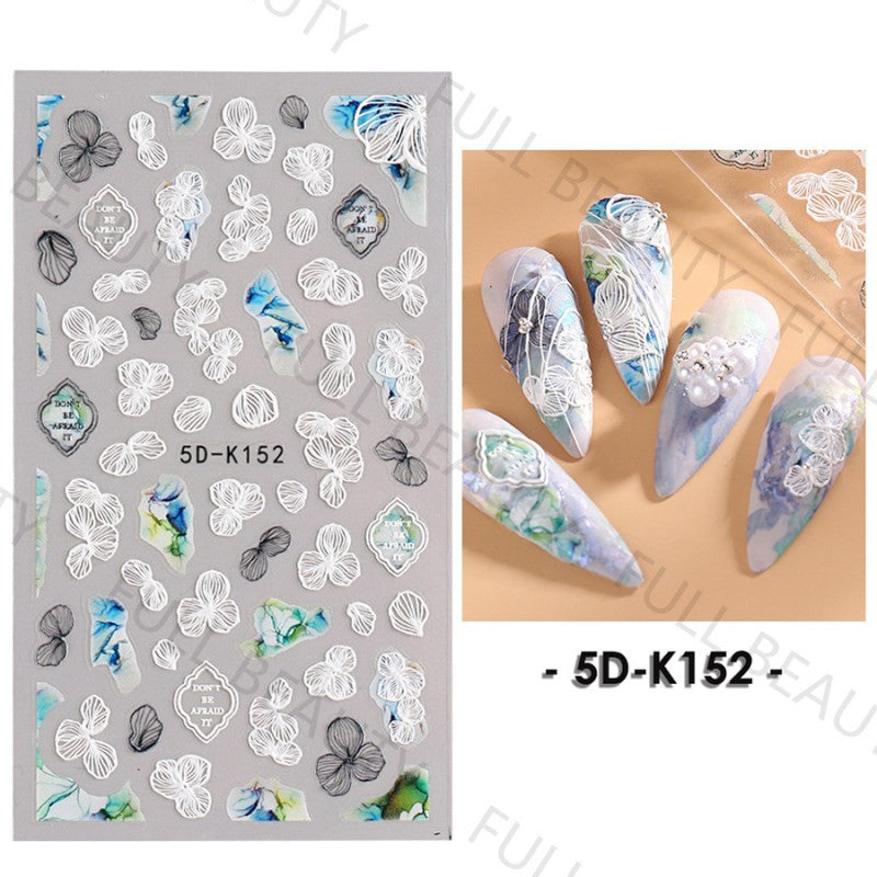 5D Embossed Nail Stickers - 5D-151 to 5D-160