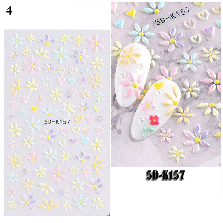 5D Embossed Nail Stickers - 5D-151 to 5D-160