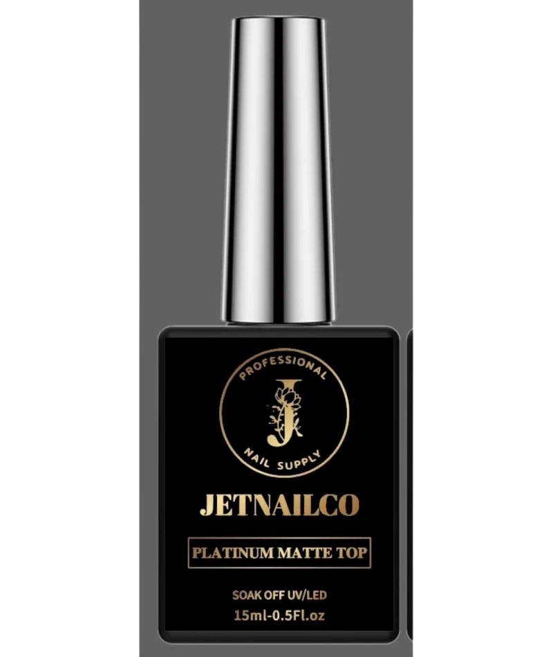 JetNailCo Platinum Gel Matte Top 0.5oz ( Non Stick Chrome )