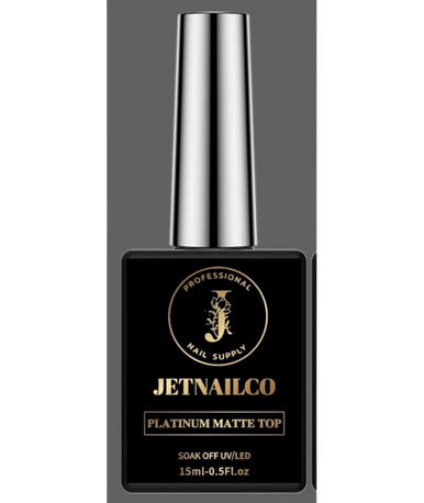 JetNailCo Platinum Gel Matte Top 0.5oz ( Non Stick Chrome )