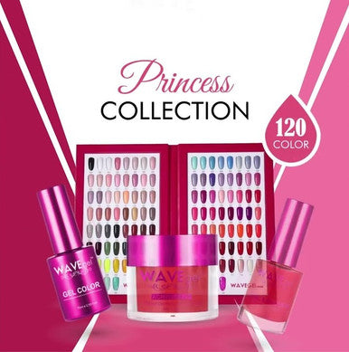 WaveGel 4in1 120 Colors Princess Collection - FREE 1 Sunny led Lamp +1 Color Book + 1 Sample Tip