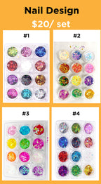 Nail Sequins ( Set of 12 pcs ) - Option