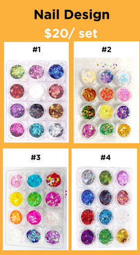 Nail Sequins ( Set of 12 pcs ) - Option